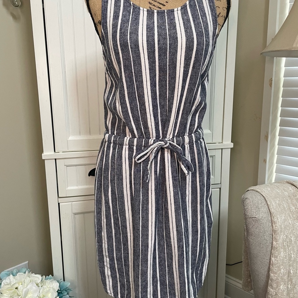 Old Navy Striped Sleeveless Dress with Tie Waist
